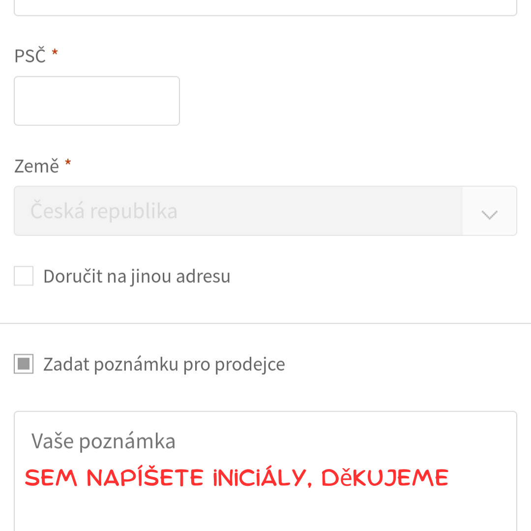 Sem napíšete vaše požadavky, děkujeme (1)